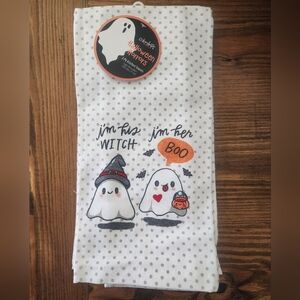 Colordrift Halloween Ghost Kitchen Towels NWT